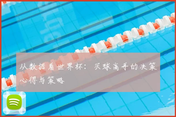 从数据看世界杯：买球高手的决策心得与策略