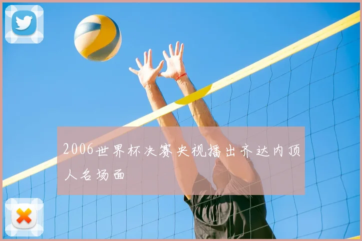 2006世界杯决赛央视播出齐达内顶人名场面